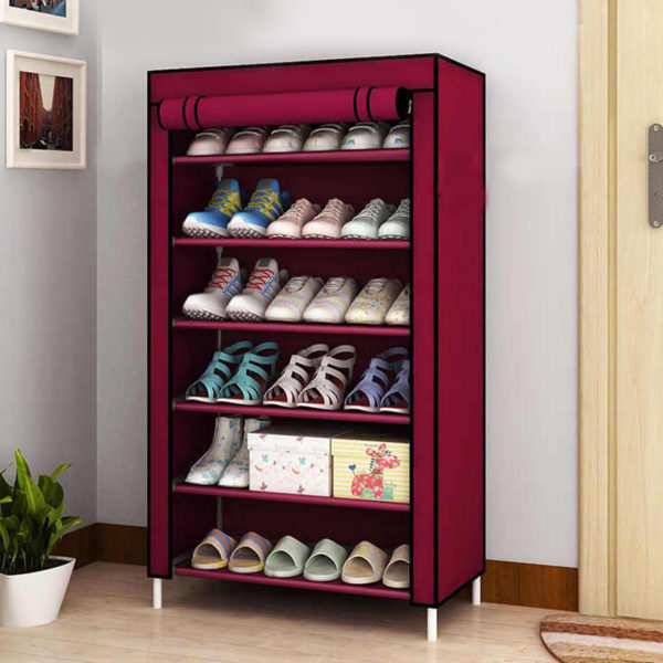 6 Layer Shoe Rack With Fabric Cover